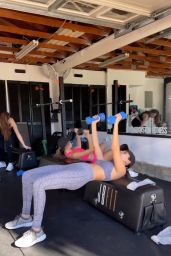 Victoria Justice and Madison Reed - Workout 01/27/2022