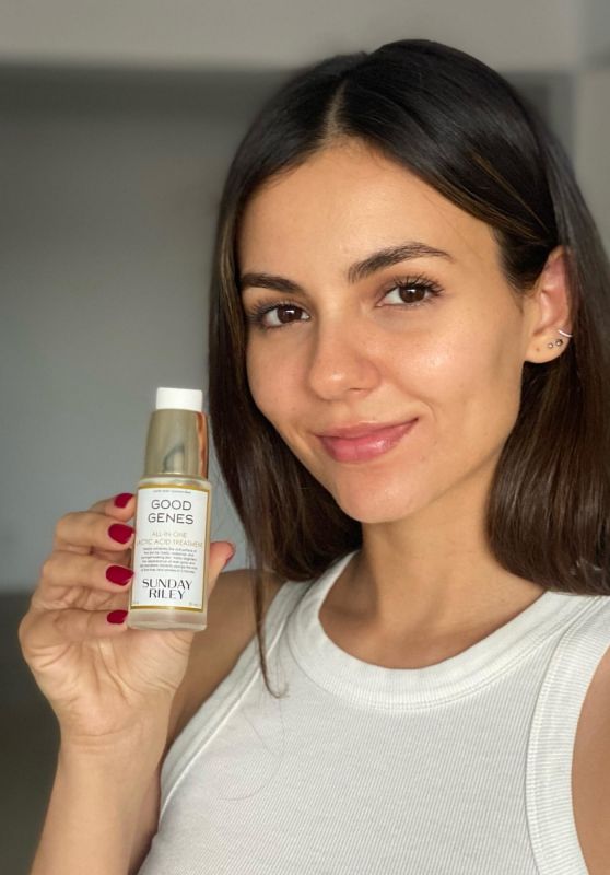 Victoria Justice - Sunday Riley Skincare Products Campaign 2022