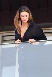 Alessandra Ambrosio on Her Hotel Balcony in Rio de Janeiro 02/04/2022