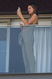 Alessandra Ambrosio on Her Hotel Balcony in Rio de Janeiro 02/09/2022