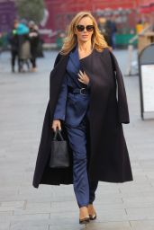 Amanda Holden in a Shiny Trouser Suit - London 02/23/2022