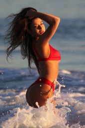Annessa in a Red Bikini - Photoshoot in Malibu 02/09/2022