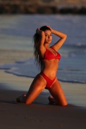 Annessa in a Red Bikini - Photoshoot in Malibu 02/09/2022