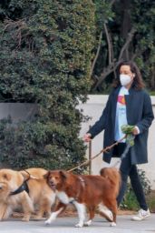 Aubrey Plaza - Walking Her Dogs in Los Feliz 02/15/2022