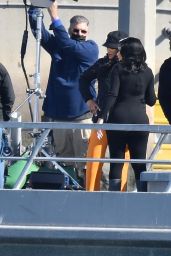 Cardi B - Filming a Music Video on a Boat in Marina Del Rey 02/15/2022
