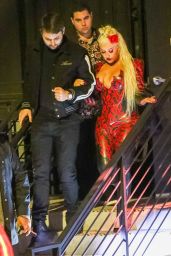 Christina Aguilera With Matthew Rutler - Night Out in LA 02/07/2022