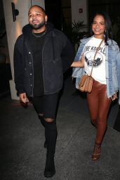 Christina Milian With BFF J Ryan La Cour at Issima Restaurant in West Hollywood 02/05/2022