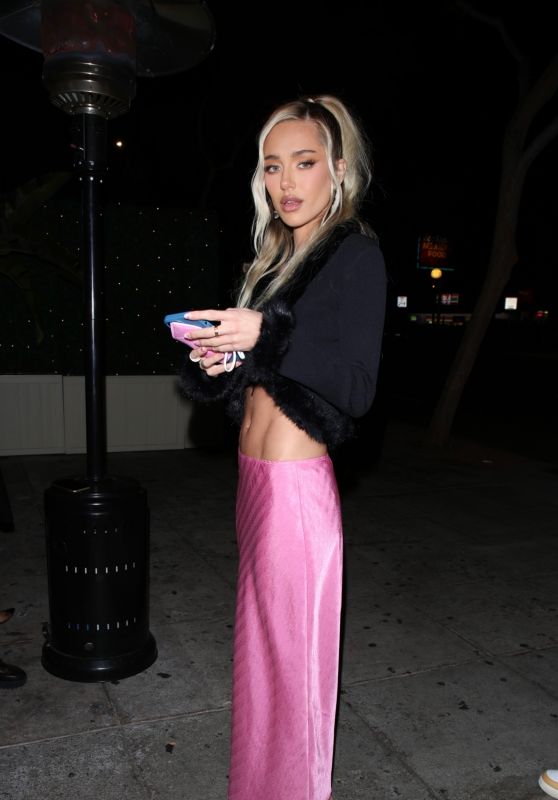Delilah Hamlin in a Pink Skirt and a Black Top - West Hollywood 02/03/2022