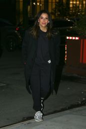 Eva Longoria Wears Her "The Giving Moment" Activewear - New York 02/09/2022