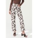 Glassons Cow Print High Rise Straight Jean