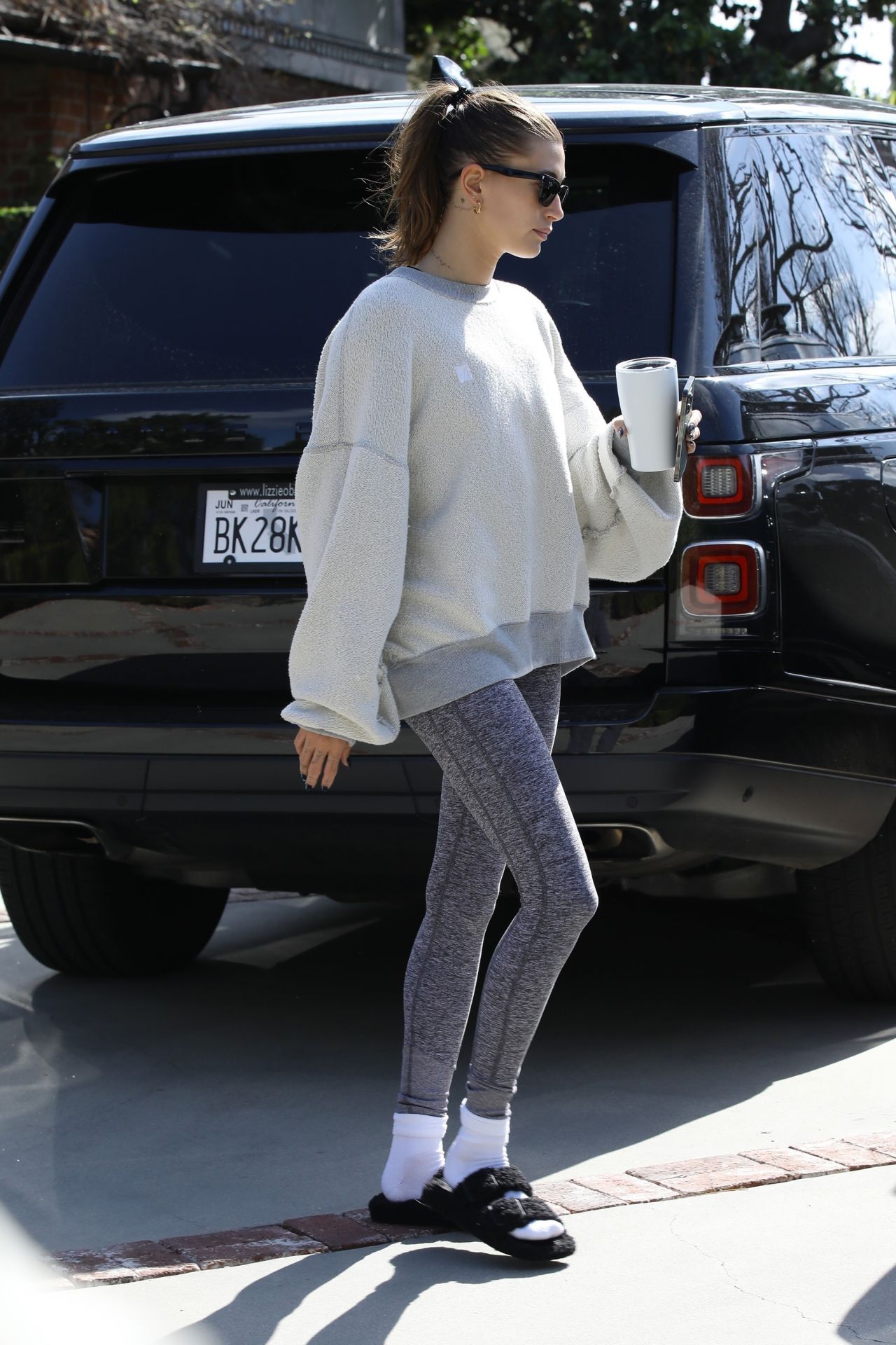 Hailey Rhode Bieber Wearing Babby Pants and Borrega Purse - LA 09/16/2022 •  CelebMafia