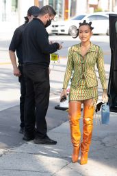 Karrueche Tran in Mini Skirt in West Hollywood 02/01/2022