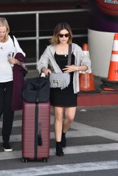 Lucy Hale at LAX Airport in LA 02/10/2022