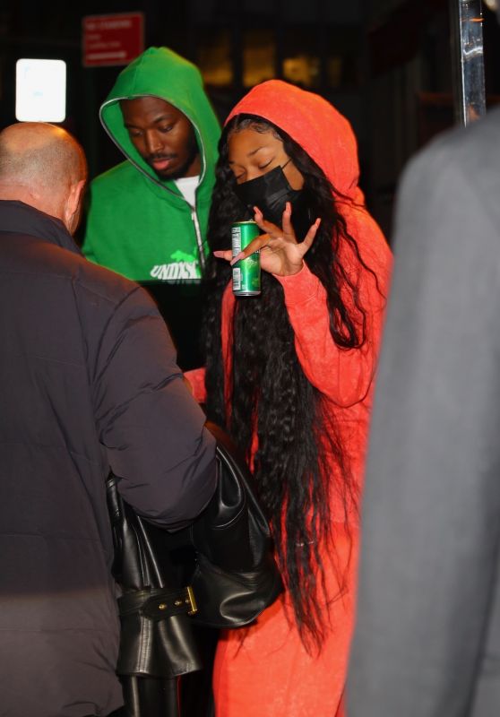 Megan Thee Stallion - Leaves Her Hotel in New York 02/16/2022