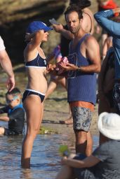 Natalie Portman in a Bikini - Bronte Beach in Sydney 02/23/2022