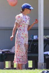 Natalie Portman - Wearing a Floral Summer Dress - Sydney 02/20/2022
