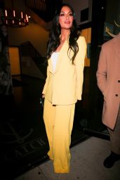 Nicole Scherzinger Wears a Canary Yellow Pantsuit - Catch LA in West Hollywood 02/05/2022