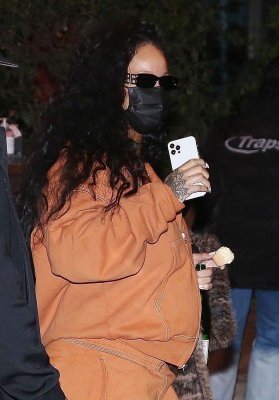 Rihanna in Travel Outfit - Heads to a Private Airport in Milan 02/27/2022