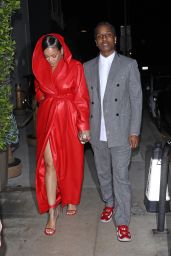 Rihanna Night Out Style - Giorgio Baldi Restaurant in Santa Monica 02/12/2022