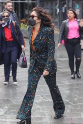 Sandra Oh in a Floral Trouser Suit - London 02/21/2022