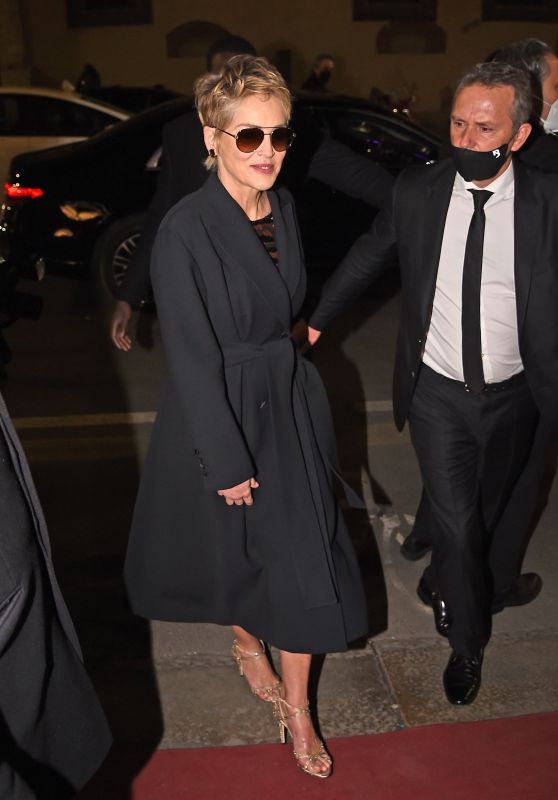 Sharon Stone - Dolce and Gabbana Party in Milan 02/26/2022