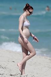 Sophie Turner in a Bikini on a Beach in Miami 02/27/2022