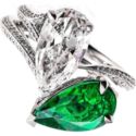Stephen Webster Emerald and Diamond Engagement Ring