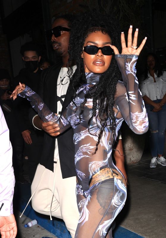 Teyana Taylor - Leaving a Super Bowl After-party in Hollywood 02/13/2022