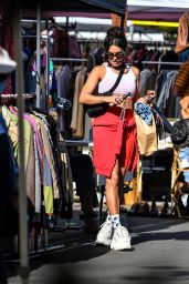 Vanessa Hudgens - Shopping at the Melrose Trading Post Flea Market in West Hollywood 02/23/2022