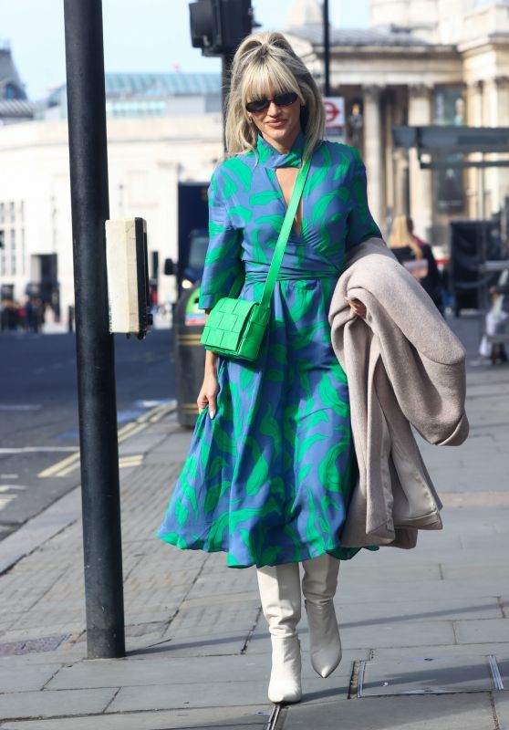 Ashley Roberts in a Print Dress - London 03/15/2022