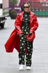 Ashley Roberts in Bright Red Balenciaga Coat - London 03/11/2022