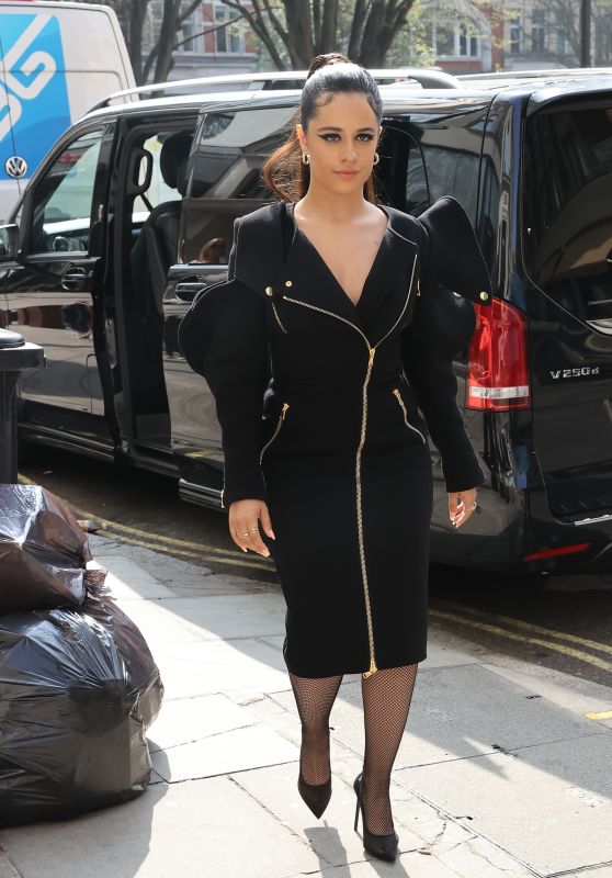 Camilla Cabello in a Stylish Black Dress - London 03/25/2022