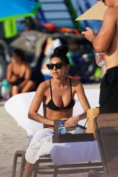 Chantel Jeffries in a Black Bikini - Miami 03/20/2022