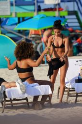 Chantel Jeffries in a Black Bikini - Miami 03/20/2022