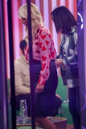 Denise Van Outen in a Printed Love Heart Blouse on BBC The One Show in London 03/16/2022