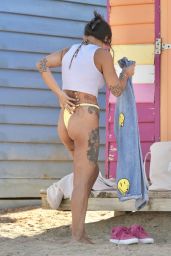 Ella Ding in a Bikini at the Brighton Beach Huts 03/18/2022