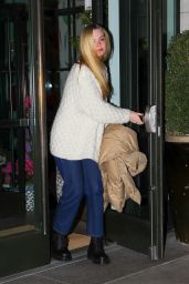 Elle Fanning - Leaving Her Hotel in New York City 03/29/2022