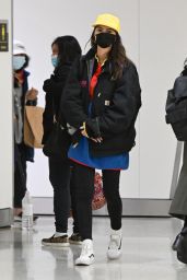 Emily Ratajkowski in Travel Outfit - JFK Airport in New York 03/29/2022