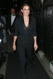 Emma Watson – Arriving at the British Vogue And Tiffany & Co. Celebrate Fashion and Film Party in London 03/13/2022