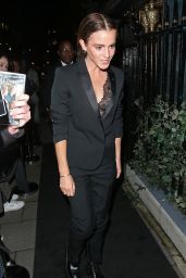 Emma Watson – Arriving at the British Vogue And Tiffany & Co. Celebrate Fashion and Film Party in London 03/13/2022