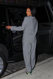 Gabrielle Union in a Grey Suit - New York 03/10/2022