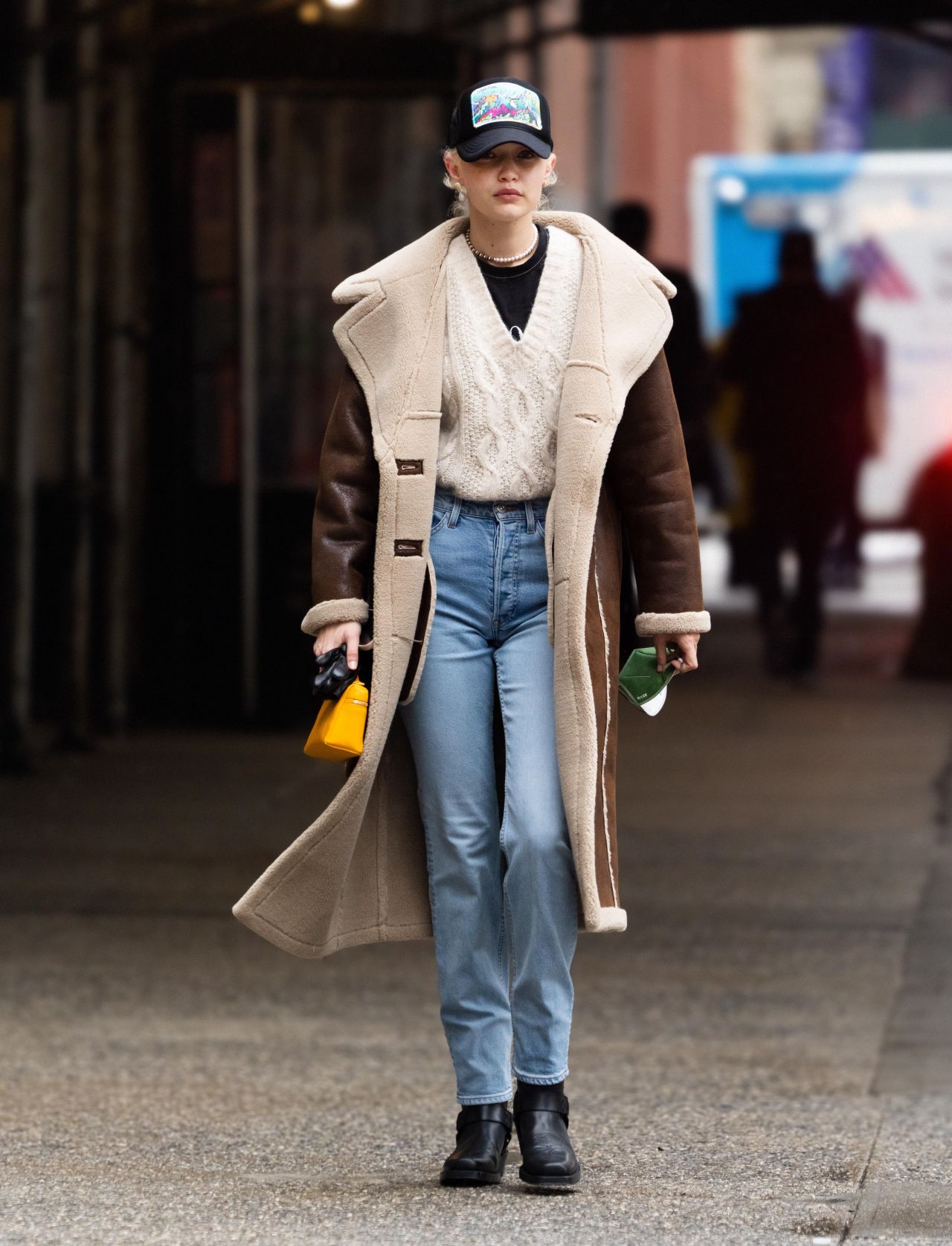 March 17, 2022 - Gigi Hadid Wears A Faux-Suede Simon Miller Coat In NYC -  HADIDSCLOSET