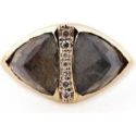 Jacquie Aiche Labradorite Double Pyramid Triangle Ring