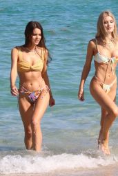 Joy Corrigan and Gina Corrigan - Beach in Miami 03/29/2022