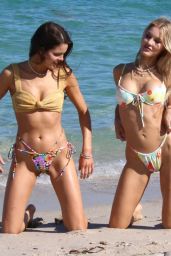 Joy Corrigan and Gina Corrigan - Beach in Miami 03/29/2022