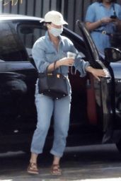 Katy Perry in a Denim Jumpsuit - Los Angeles 03/25/2022