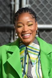 Keke Palmer Wears Lime Green Outfit at the El Capitan Entertainment Centre in Hollywood 03/16/2022