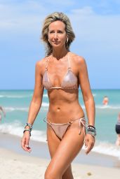 Lady Victoria Hervey in a Sparkling Sequin Bikini - Beach in Miami 03/16/2022