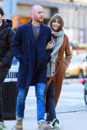 Lily Collins and Charlie McDowell - Take a Stroll in New York 03/21/2022