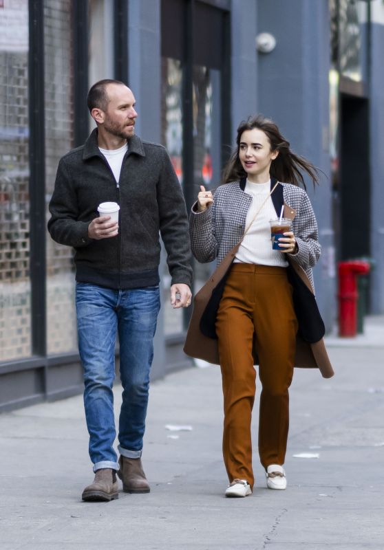 Lily Collins - Out in NYC 03/20/2022
